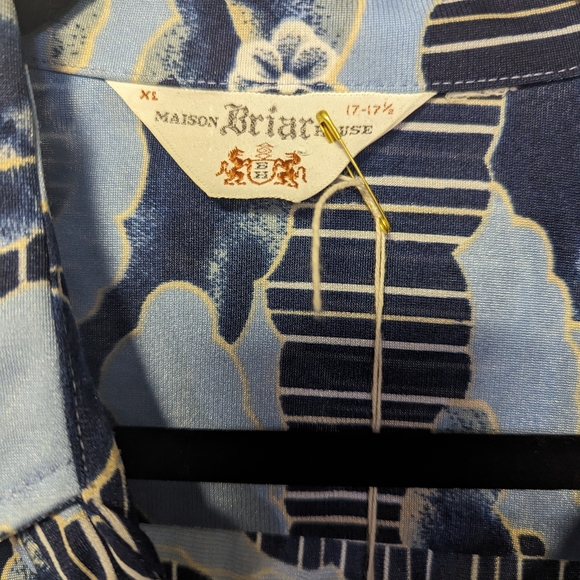 Awesome 70's Button Down Dress Casual.  Men's XL  17-17 1/2 - Picture 3 of 5